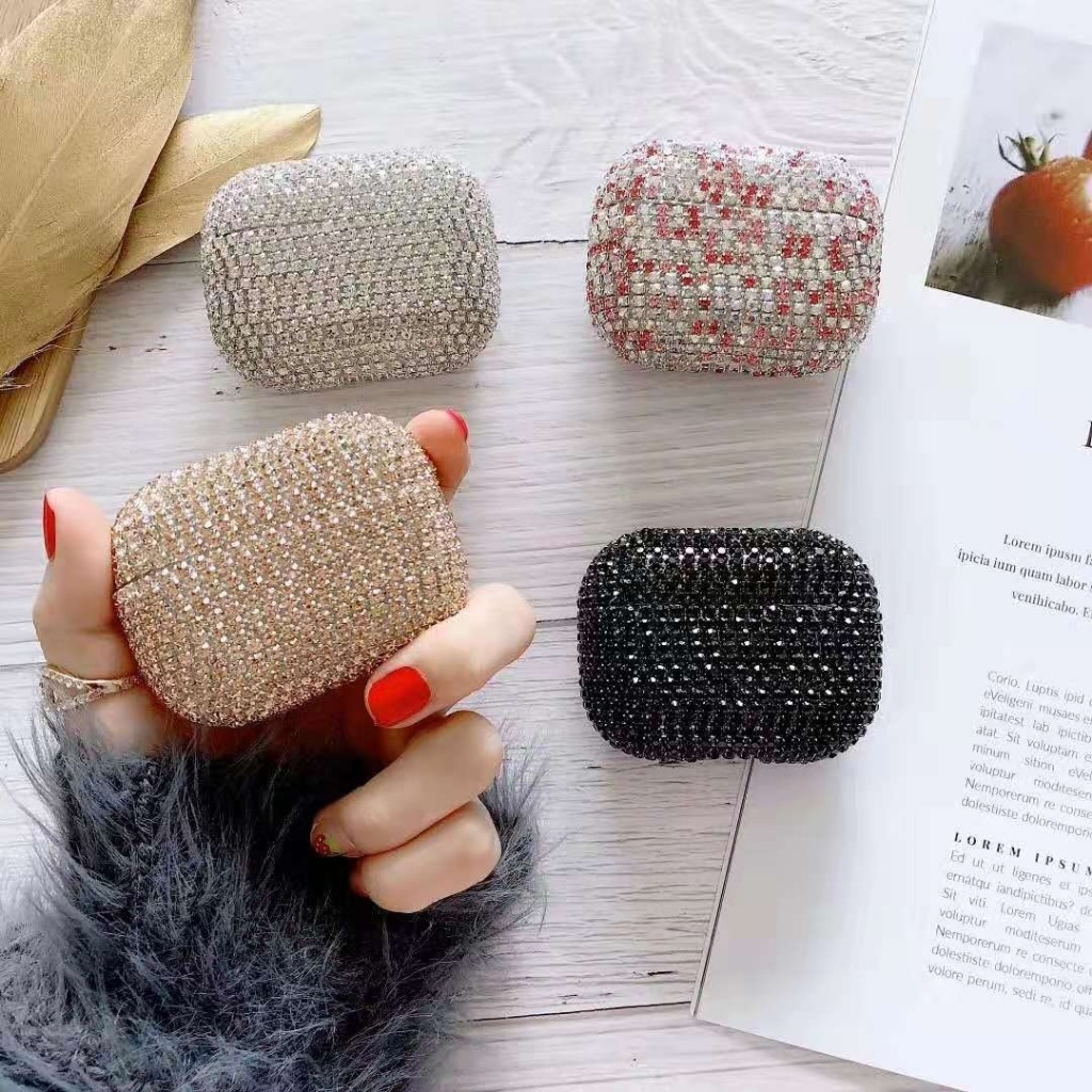 เคสหูฟัง ประดับเพชร พลอยเทียม หรูหรา สําหรับ AirPods 2022 2023 Pro 2 Pro 1 2 3