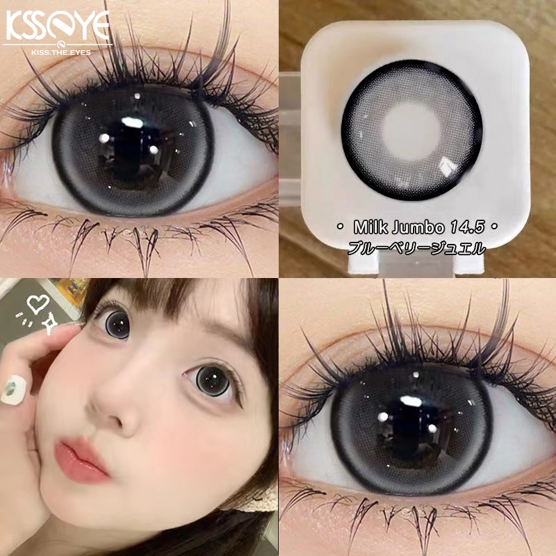 graded Lens&doll Eyeคอนแทคเลนส์สายตาสั้น 2 ชิ้นคอนแทคเลนส์สีนุ่มรายปีใช้คอนแทคเลนส์ธรรมชาติพร้อมเกรด ( 0.00 -8.00) ตุ๊กตาตา 14.5 มม.