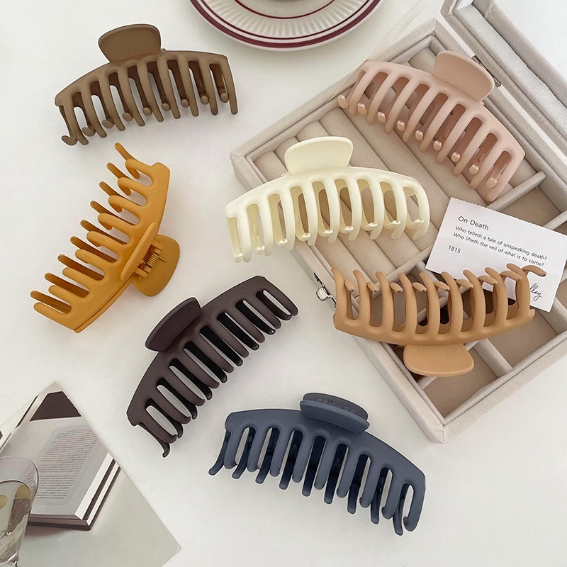 กิ๊บติดผม ทรงกระดูกงู ขนาดใหญ่ 10.5 ซม. เข้ากับทุกการแต่งกาย สไตล์ยุโรป และอเมริกา - รูปที่ 3