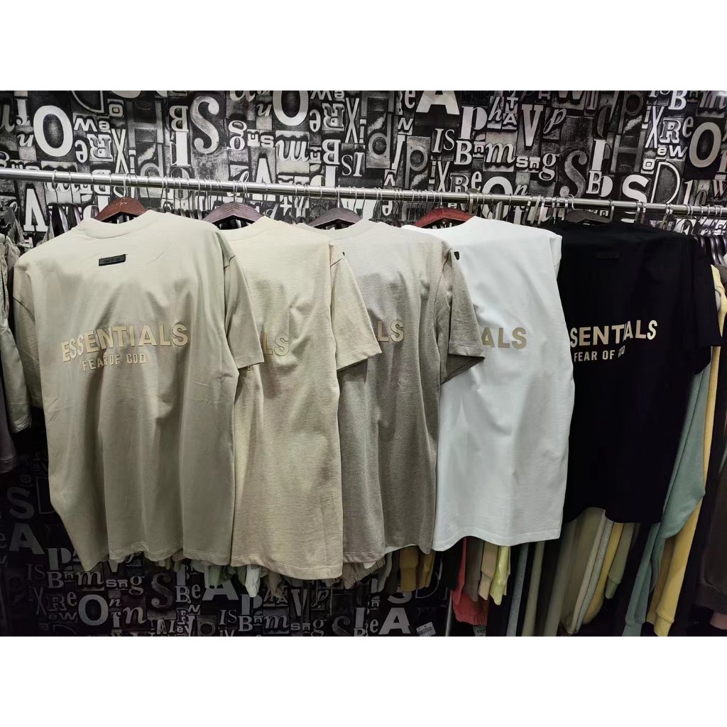 Fog เสื้อยืดแขนสั้น คอกลม แบบสวมหัว พิมพ์ลาย Essentials Ss24 สําหรับผู้ชาย