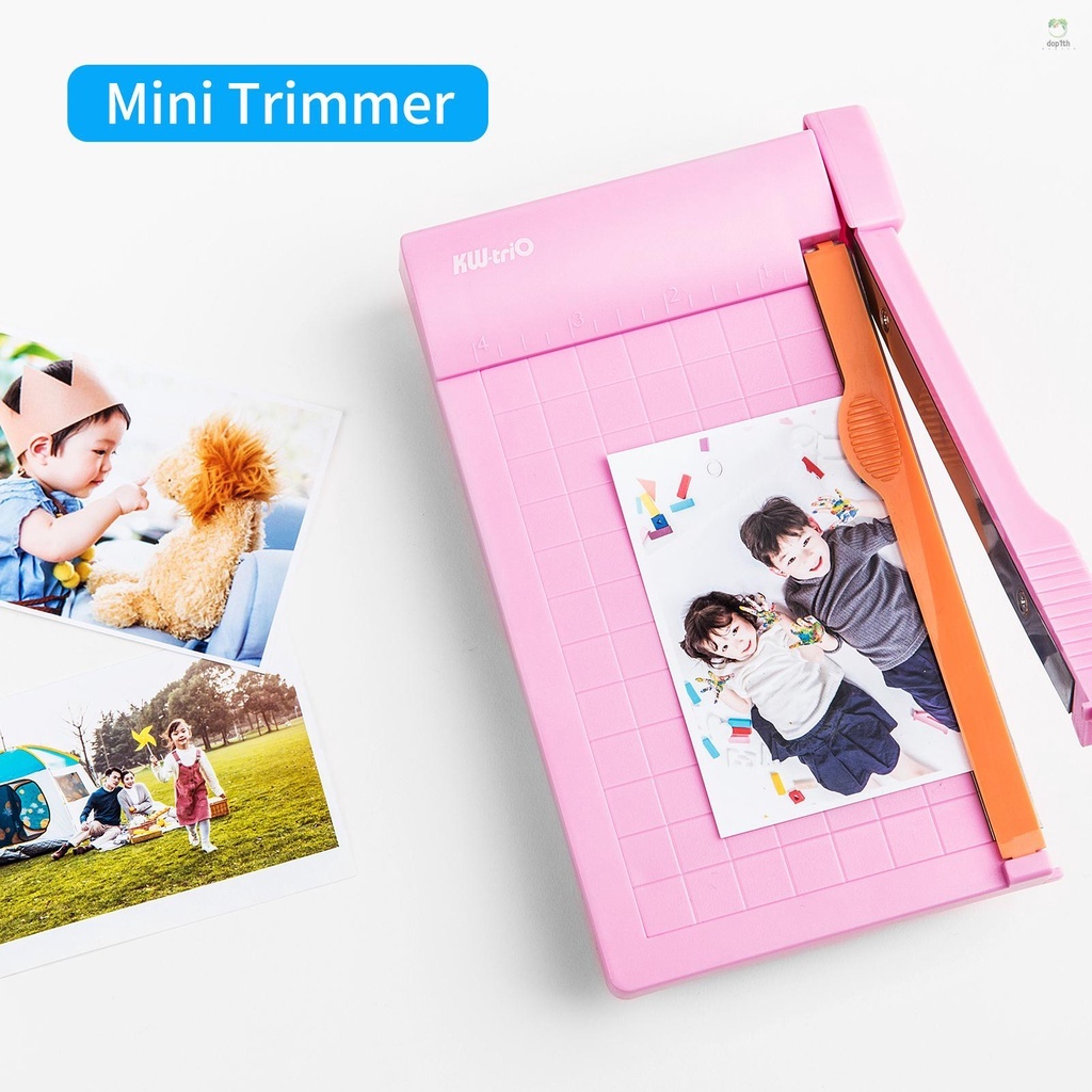 ราคาต่ำ Kw-trio ที่ตัดกระดาษ แบบสไลด์ เครื่องตัดกระดาษ ขนาดเล็ก 6 นิ้ว (160 มม.) พร้อมหัวตัด เพื่อความปลอดภัย สําหรับงานฝีมือ กระดาษ รูปภาพ การ์ด สมุดภาพ