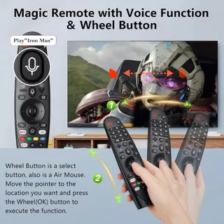 รีโมตคอนโทรล แบบเปลี่ยน สําหรับสมาร์ททีวี LG AN-MR19BA LG Smart TV พร้อมฟังก์ชั่นจดจําเสียง และตัวชี้