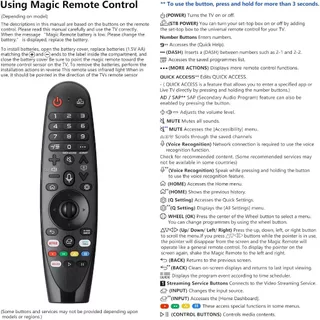 รีโมตคอนโทรล แบบเปลี่ยน สําหรับสมาร์ททีวี LG AN-MR19BA LG Smart TV พร้อมฟังก์ชั่นจดจําเสียง และตัวชี้