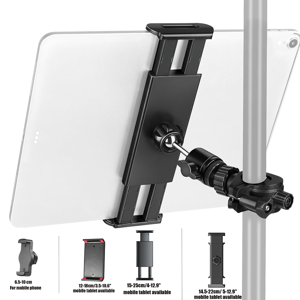ที่วางแท็บเล็ต สําหรับขาตั้งไมโครโฟน: ที่วางคอมพิวเตอร์แท็บเล็ต แบบปรับได้, ขาตั้งโทรศัพท์, ขาตั้งไมค์ และขาตั้งเพลง