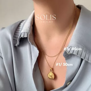 *สร้อยคอนกันน้ำ*ขั้นพื้นฐาน หนาขึ้น บาง ชุบทอง 18K ขั้นพื้นฐานสร้อยคอโซ่ เงิน* แท้ สแตนเลสไทเทเนียม 316L * สร้อยแฟชั่นผู้ชาย ผู้หญิง อยาว เปล่า กึ่ง คอเงินสีทอง NL001