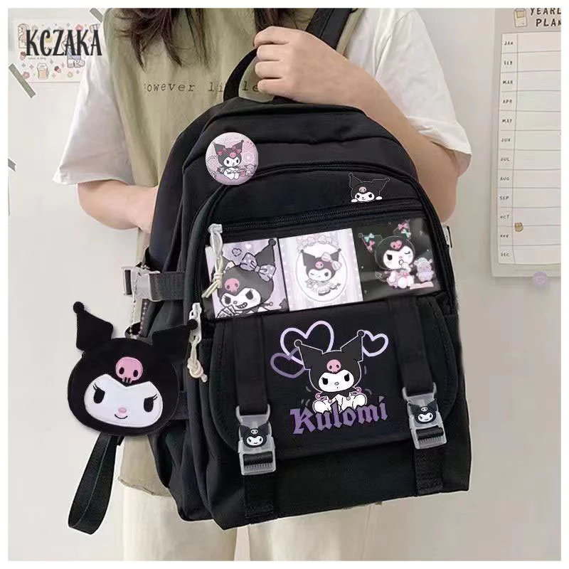 Kczaka Kuromi กระเป๋าเป้สะพายหลัง ความจุขนาดใหญ่ น่ารัก สําหรับผู้หญิง