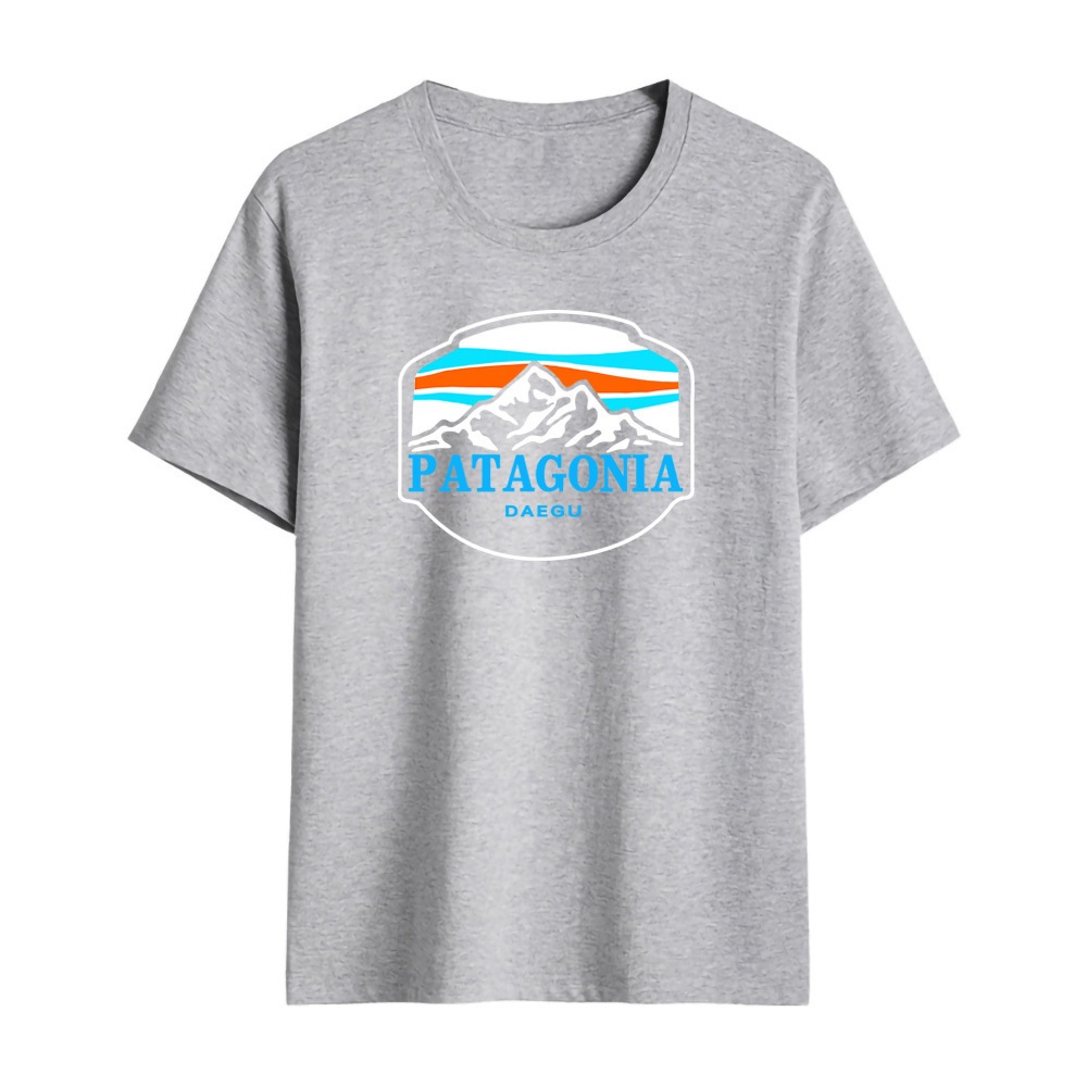 เสื้อยืด ผ้าฝ้ายแท้ พิมพ์ลายตัวอักษร Patagonia สไตล์วินเทจ สําหรับผู้ชาย และผู้หญิง