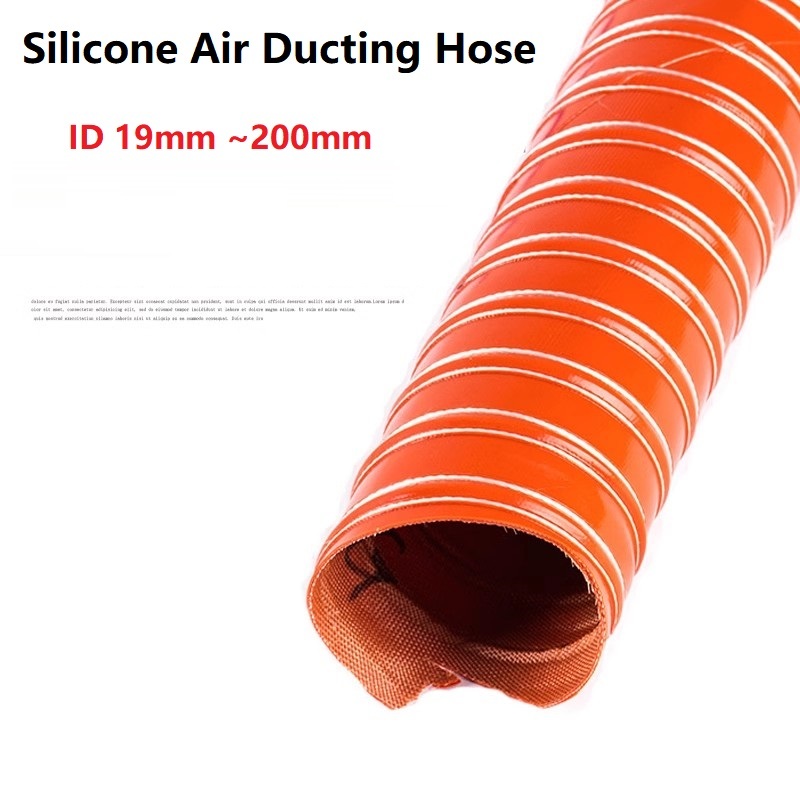 Silicone Universal Car Hood Air Intake Pipe ID 19/25/32/38/43/45/51/63/76/80mm Car Hood Air Intake Pipe 1m Air Ducting Hose Tube Flexible Filter Pipe ท่ออากาศซิลิโคน 19 25 32 38 43 45 51 63 76 80 มม.  ยืดหยุ่น สําหรับรถยนต์