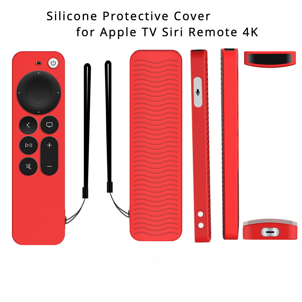 เคสซิลิโคน กันลื่น ป้องกันด้านหลัง สําหรับ Apple TV Siri Remote 4K