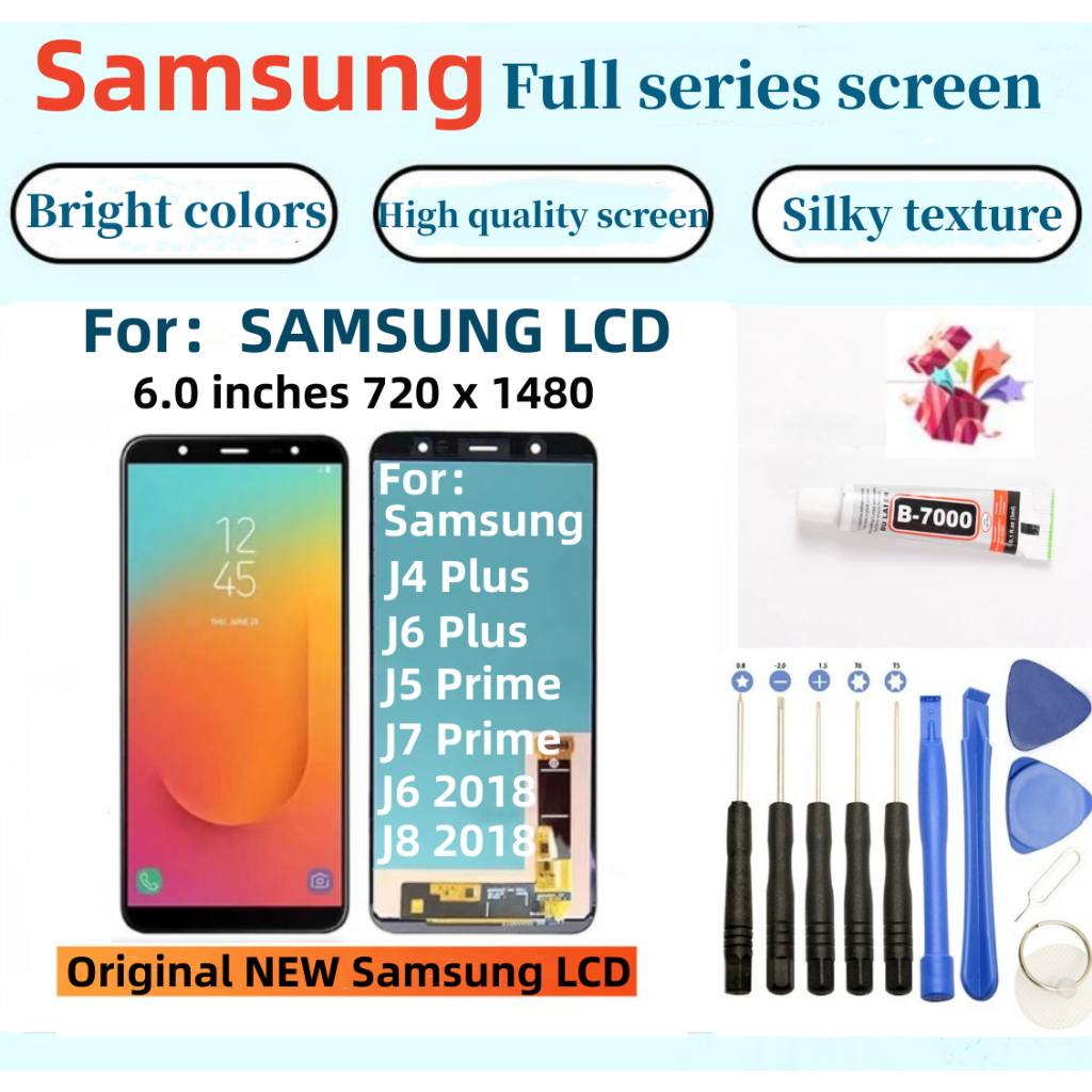 ใหม่ หน้าจอ LCD สําหรับ Samsung J4 Plus J6 J5 J7 Prine J6 J8 2018