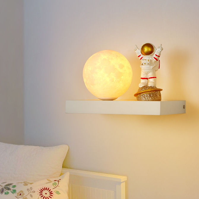 โคมไฟติดผนังนักบินอวกาศ LED โมเดิร์น โคมไฟผนังหัวเตียง นอร์ดิก สําหรับตกแต่งห้องนั่งเล่น/ห้องนอน/ห้องเด็ก