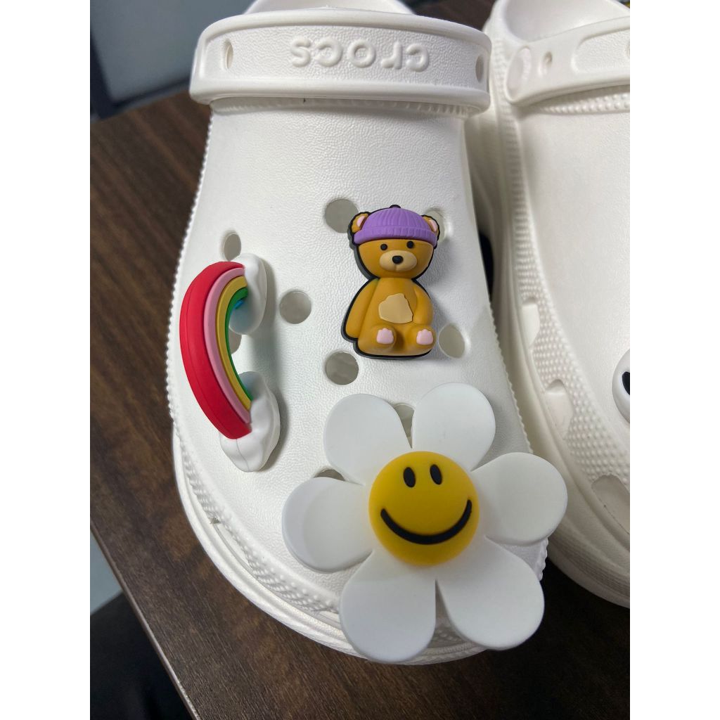 ใหม่ อุปกรณ์เสริมรองเท้า Crocs ลายการ์ตูนแพนด้าน่ารัก สามมิติ สําหรับเครื่องประดับ รองเท้า