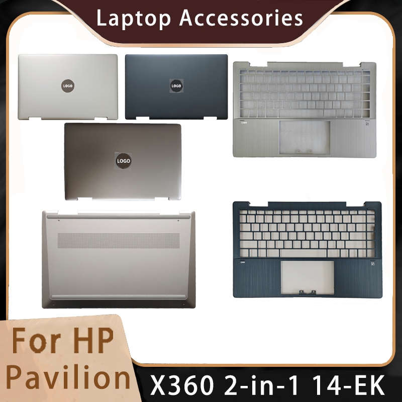 ใหม่ ฝาครอบแล็ปท็อป ด้านหลัง Lcd พร้อมโลโก้ สีเงิน แบบเปลี่ยน สําหรับ HP Pavilion X360 14-EK 2-in-1