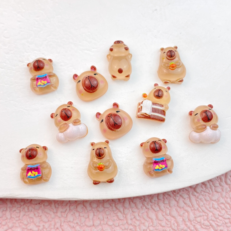 ใหม่ อุปกรณ์เสริมตกแต่งเล็บ เรซิ่น ลายการ์ตูนหมี 3D DIY 30 ชิ้น