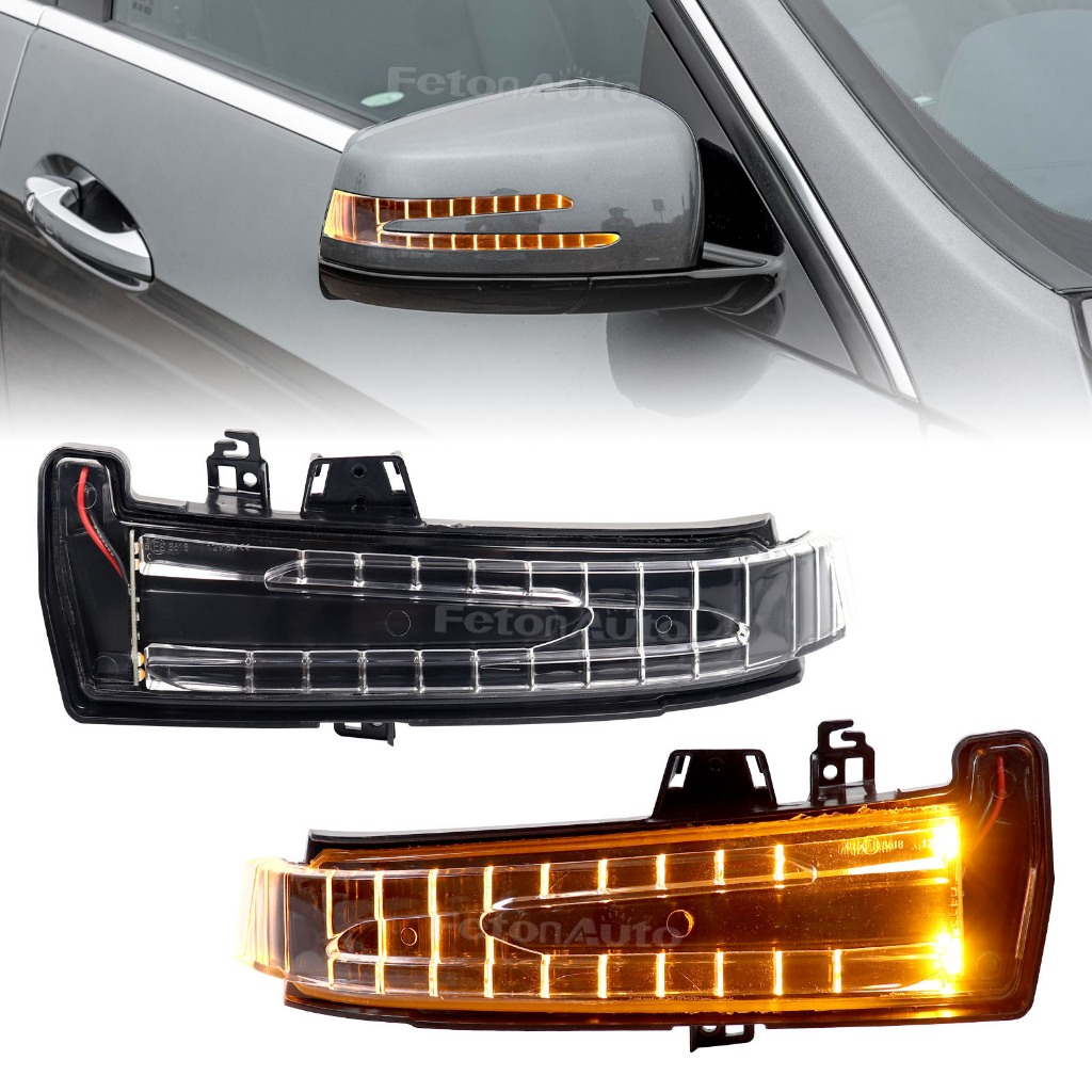 ไฟเลี้ยวไดนามิกติดกระจกมองหลัง สําหรับ Mercedes benz W176 W246 W204 S204 W221 W212 2 ชิ้น