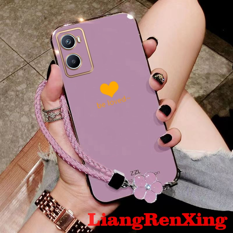 เคส เคสโทรศัพท์มือถือ ซิลิโคนนิ่ม กันกระแทก พร้อมสายคล้อง สําหรับ OPPO A96 4G OPPO A76 4G DDAXSS01
