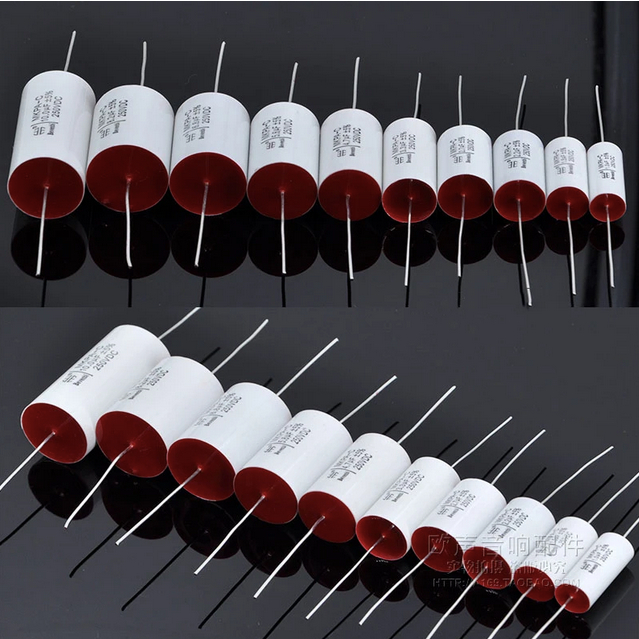 1 ชิ้น Axial Crossoverline MKP 100V 250V 400V 0.68-8.2uF HIFI DIY Treble Capacitor ลําโพงแตรรถความถี่ Divider
