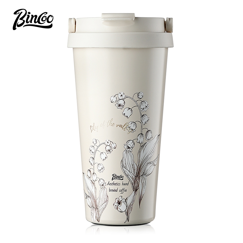 Bincoo กระติกน้ําร้อนเซรามิค สเตนเลส แบบพกพา ความจุขนาดใหญ่ 500 มล.