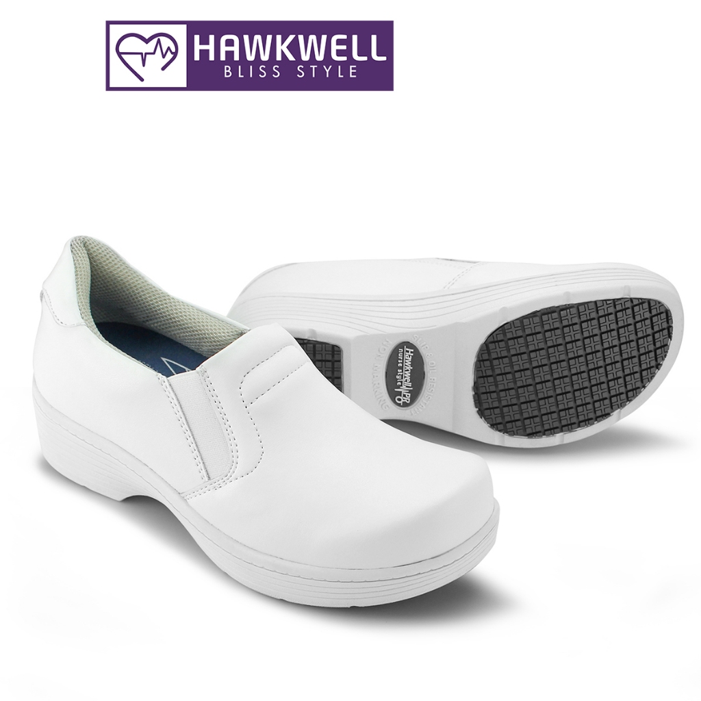 Hawkwell Pro รองเท้าพยาบาล แบบหนัง กันลื่น น้ําหนักเบา สําหรับผู้หญิง