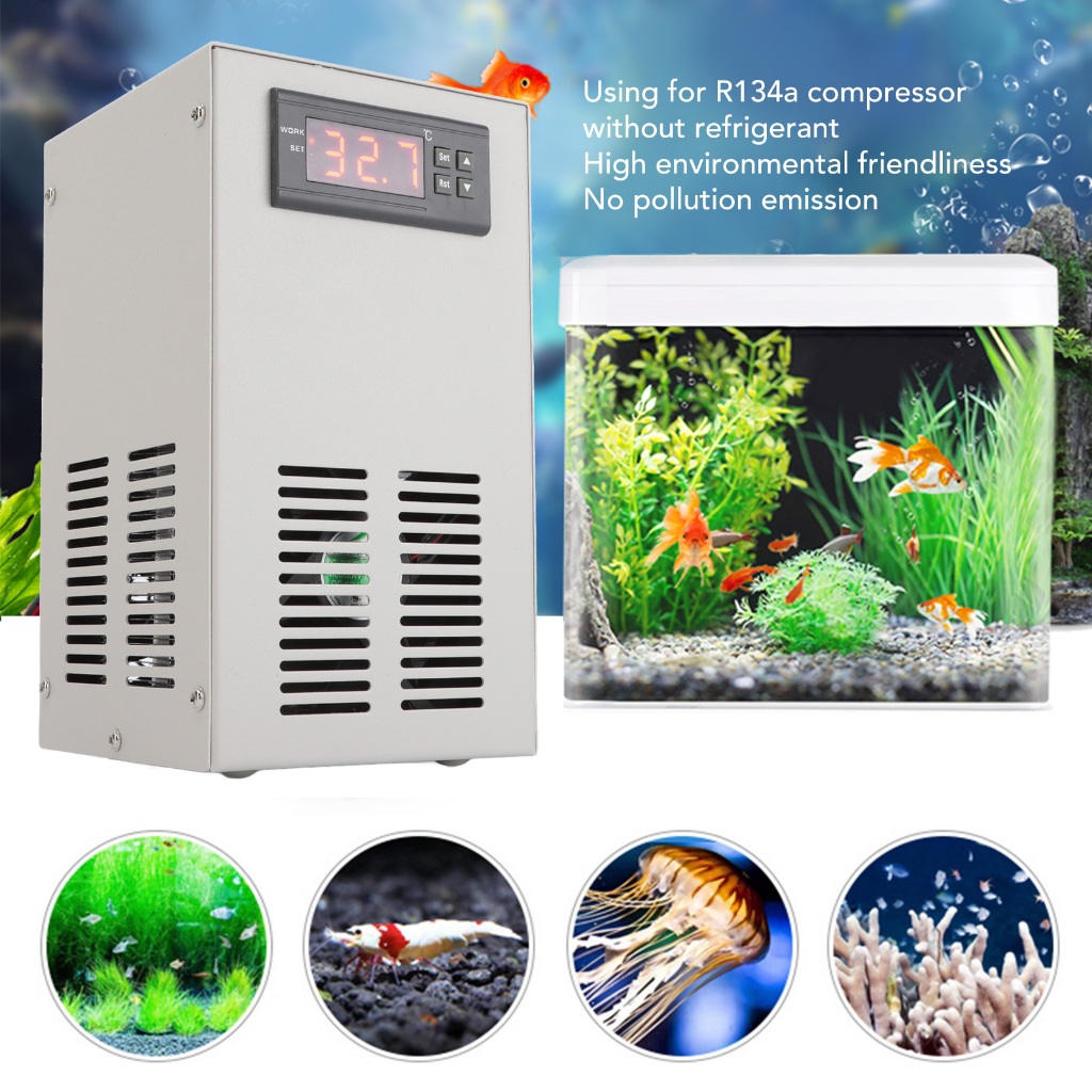 Allinit Aquarium Chiller Silent Constant Temp Cooling Heating Fish Tank Water GT