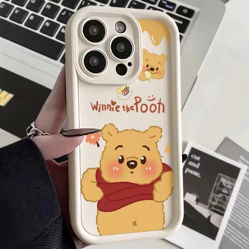 เคส OPPO Reno 11 5G Reno 11 Pro 5G Reno 11F Reno 7 5G Reno 2Z Reno 2F Reno 2 F7 F5 F5 Youth A91 Reno 3 A59 A59S F1S เคส ซิลิโคนหมีพูห์กรณีโทรศัพท์