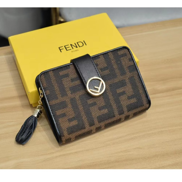 ส่งพร้อมกล่อง Fendi กระเป๋าสตางค์ ผู้หญิง 6030 # ใหม่ กระเป๋าสตางค์ Zero
