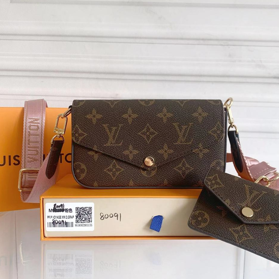 Louis Vuitton Set MULTI POCHETTE F É LICIE Three in One Main Bag Mini Mahjong Bag LV Mobile Bag Crossbody Bag