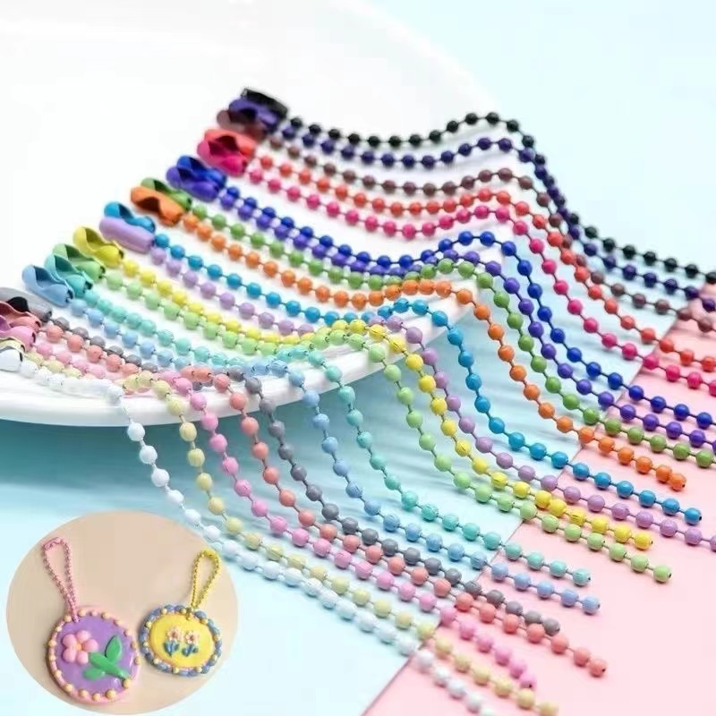 （สีสุ่ม）20 ชิ้น / แพ็ก 11.5 ซม. * 2.4 ซม โซ่ไข่ปลาใช้ทำพวงกุญแจ
