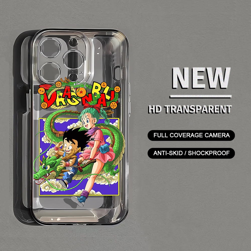 เคสโทรศัพท์มือถือแบบนิ่ม ใส ลายการ์ตูนดราก้อนบอล HD สําหรับ iPhone 15 14 13 12 11 Promax 7 8 Plus X 