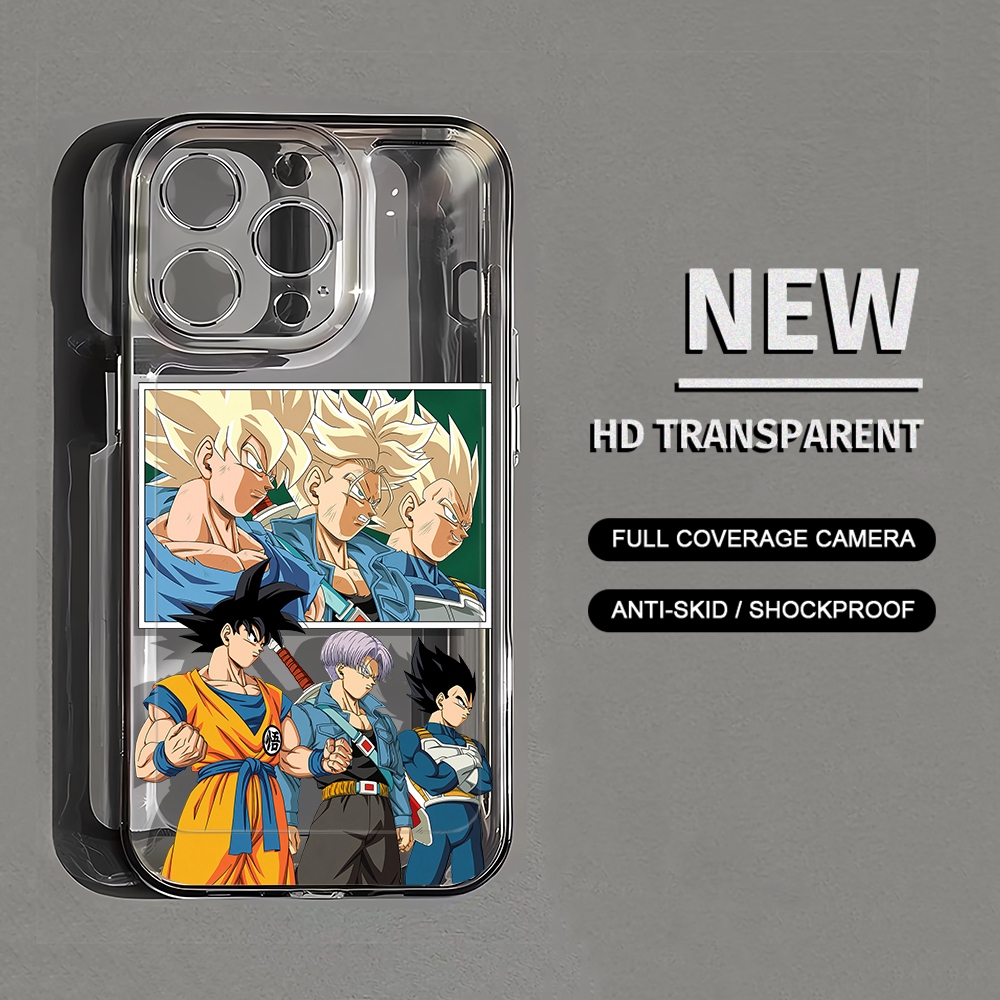 เคสโทรศัพท์มือถือแบบนิ่ม ใส ลายการ์ตูนดราก้อนบอล HD สําหรับ iPhone 15 14 13 12 11 Promax 7 8 Plus X 