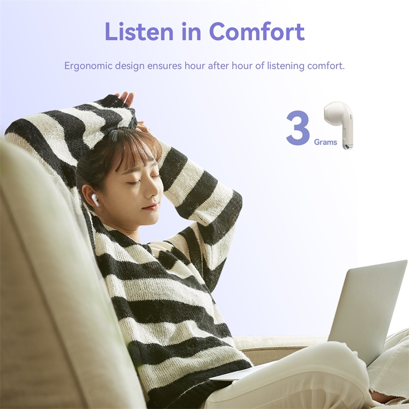 Vention TWS หูฟังบลูทูธ 5.3 พร้อมหูฟัง AI-Based ENC ชุดหูฟังเสียงความเที่ยงตรงสูง พร้อมไมโครโฟน รองรับการโทร วิดีโอ การควบคุมแบบสัมผัส หูฟังไร้สายที่แท้จริง