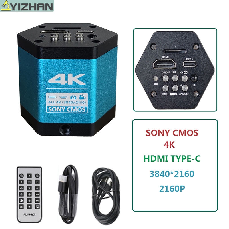 YIZHAN Industrial CCD Camera กล้องจุลทรรศน์ดิจิทัลอิเล็กทรอนิกส์ HDMI 4k  สําหรับซ่อมแซมกล้องวงจรปิด
