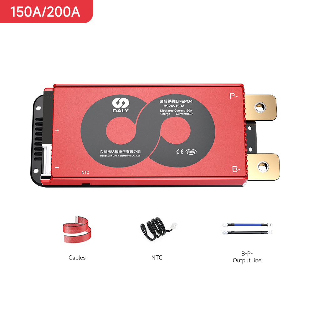 Daly Hardware BMS Lifepo4 Li-ion แบตเตอรี่ 4s 12v 8s 24V 16s 48V 20S 60V 24S 72V BMS150A 200A M-seri