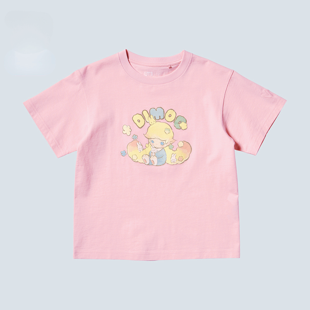 Uniqlo เสื ้ อยืดพิมพ ์ ลาย POPMART Unisex ( แขนสั ้ น Bubble Mart 467919