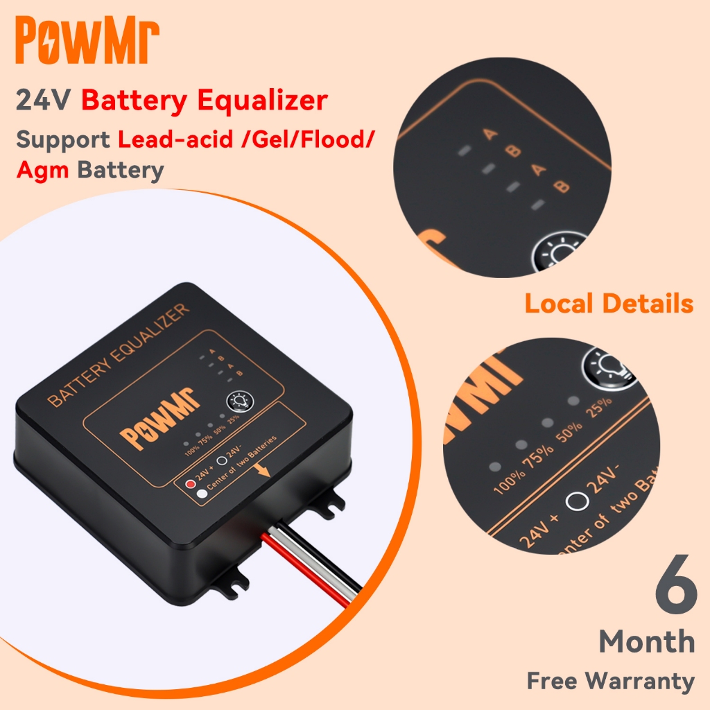 ร้านค้าอย่างเป็นทางการPowMrแบตเตอรี่Equalizerสําหรับ2x12Vความร้อนกรดเจลAGM-ประเภทแบตเตอรี่ระบบN*12Vแบตเตอรี่Equalizerรักษาแบตเตอรี่Balance