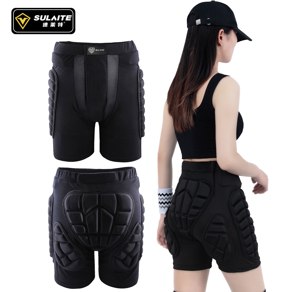 อีวา สะโพกป้องกันสั้น เบาะ สเก็ตสโนว์บอร์ดเล่นสกีเบาะกางเกงขาสั้นขาสะโพกแผ่นป้องกันจักรยานขี่ป้องกัน