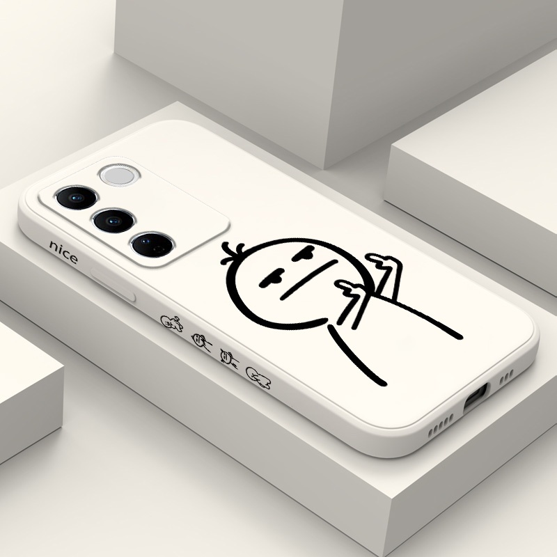 Defiance Action เคสโทรศัพท์สําหรับ VIVO V50 V40 V30 V29 V29E V27 V27E V23 V25 V25E V23E Lite Pro 5G ซิลิโคนเหลวทั้งหมดรอบป้องกัน