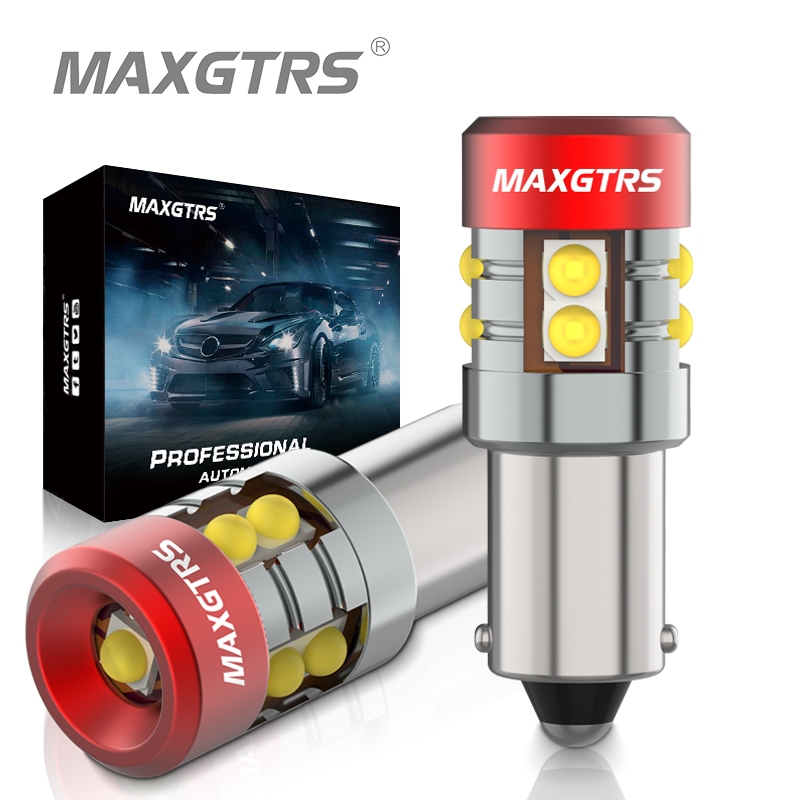 Maxgtrs หลอดไฟ LED BA9S LED BAX9S H21W BAY9s 3030 H6W T4W สําหรับติดป้ายทะเบียนรถยนต์ 2 ชิ้น