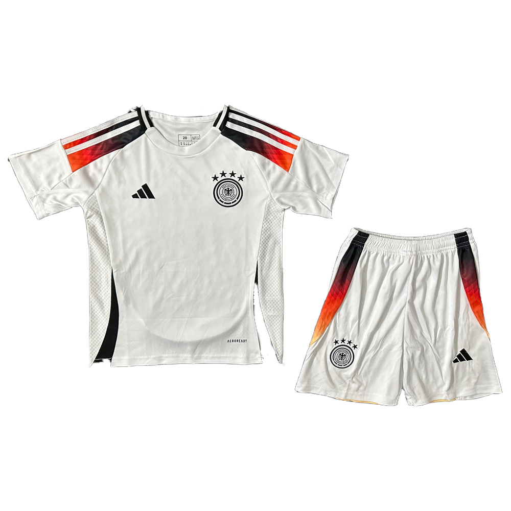 เสื้อกีฬาแขนสั้น ลายทีมชาติฟุตบอล Germany Home UEFA 2024-25 ชุดเหย้า สําหรับเด็ก