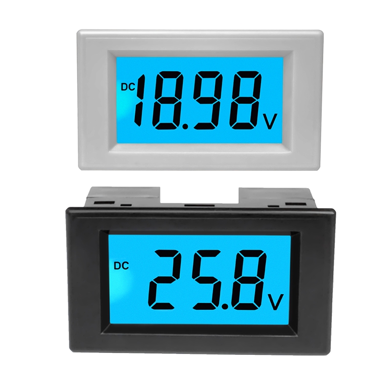 Dc 12V 24V LCD จอแสดงผลดิจิตอลโวลต์แผงเมตร D85-131 รถบรรทุกรถยกแบตเตอรี่เครื่องวัดแรงดันไฟฟ้า