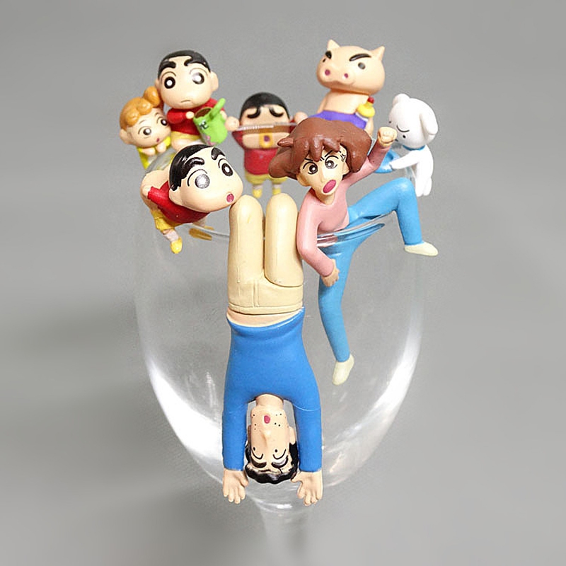 โมเดลฟิกเกอร์ PVC อนิเมะชินจัง Nohara Shinnosuke Hiroshi Himawari Shiro Misae Cup Edge Q Version ของ