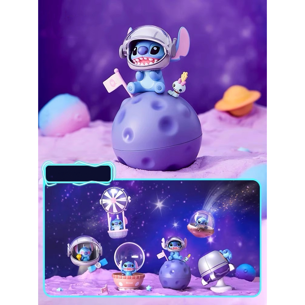กล่องสุ่ม ตุ๊กตาดิสนีย์ Stitch Space Adventure ของเล่นสะสม ของขวัญ สําหรับเด็ก