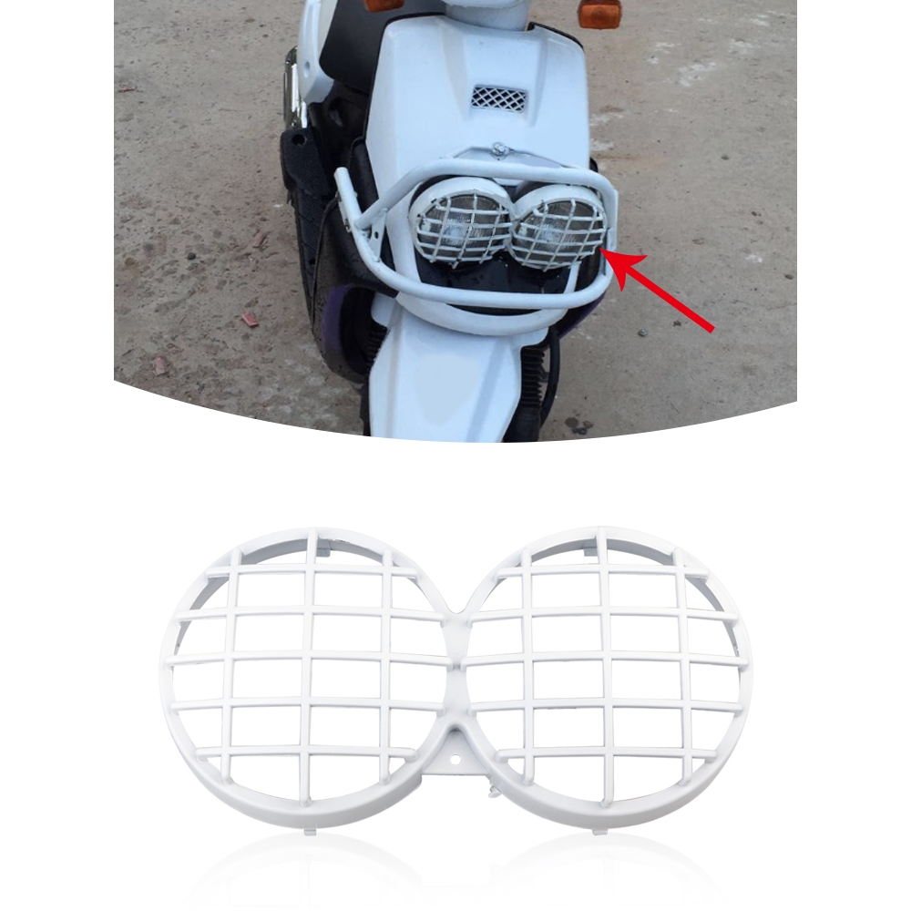 ตาข่ายครอบไฟหน้า สีขาว สําหรับ YAMAHA BWS100 4VP