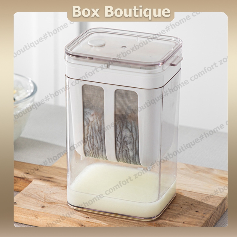 【พร้อมส่ง】ที่กรองโยเกิร์ต พร้อมฝาปิด สําหรับครัวเรือน 1100ml ที่กรองชีส ที่ทำกรีกโยเกิร์ต ตัวแยก อุปกรณ์แยกนมถั่วเหลือง เวย์ ชีส ที่กรองกรีกโยเกิร์ต