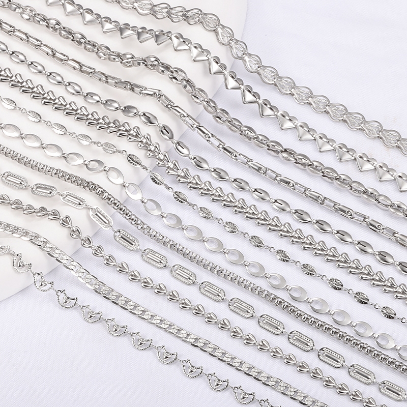 ใหม่สแตนเลสสตีลกันน้ําเหงื่อ DIY เครื่องประดับสร้อยคอสร้อยคอ Nracelet อุปกรณ์เสริมเสื้อผ้าโซ่