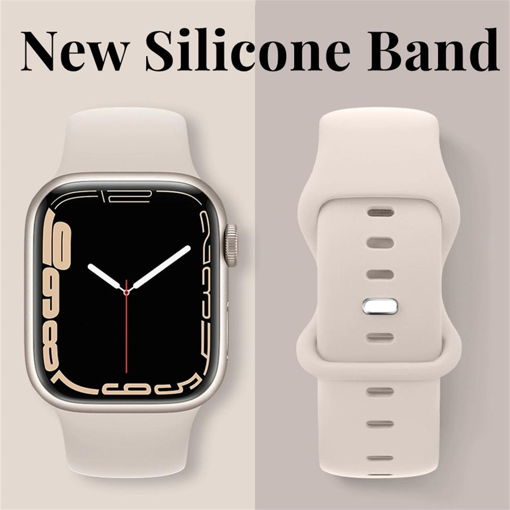 สายนาฬิกาข้อมือซิลิโคน แบบนิ่ม สําหรับ iWatch S10 9 8 7 6 5 4 3 2 1 SE2 ULTRA Smartwatch 49 มม. 46 45 44 42 41 40 38