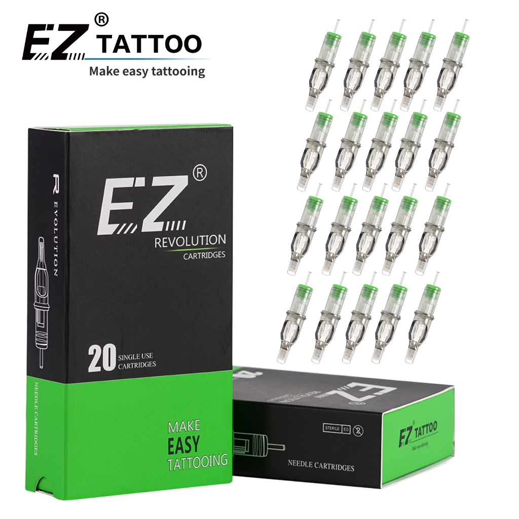 Ez เข็มสักตลับหมึก สําหรับสัก #10 แมกนัม 0.30 มม. (M1) สําหรับเครื่องสักระบบ และกริป 20 ชิ้น/กล่อง วางง่าย จัดส่งเร็ว