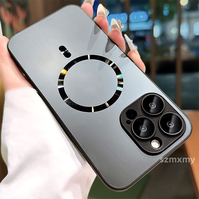 เคสโทรศัพท์มือถือ เนื้อแมตต์ แบบแม่เหล็ก หรูหรา สําหรับ IPhone 15 14 13 12 11 Pro Max