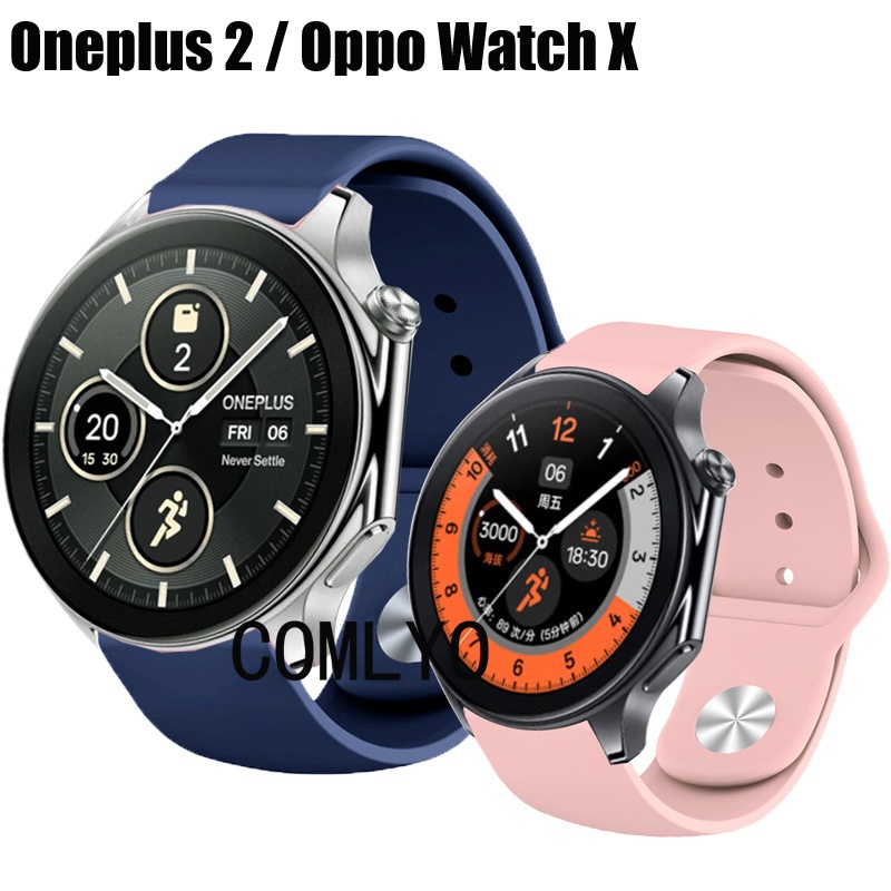 สําหรับ OPPO Watch X / Oneplus Watch 2 สายซิลิโคน กีฬา สมาร์ทวอทช์ สายนิ่ม สําหรับผู้ชาย ผู้หญิง เข็มขัด