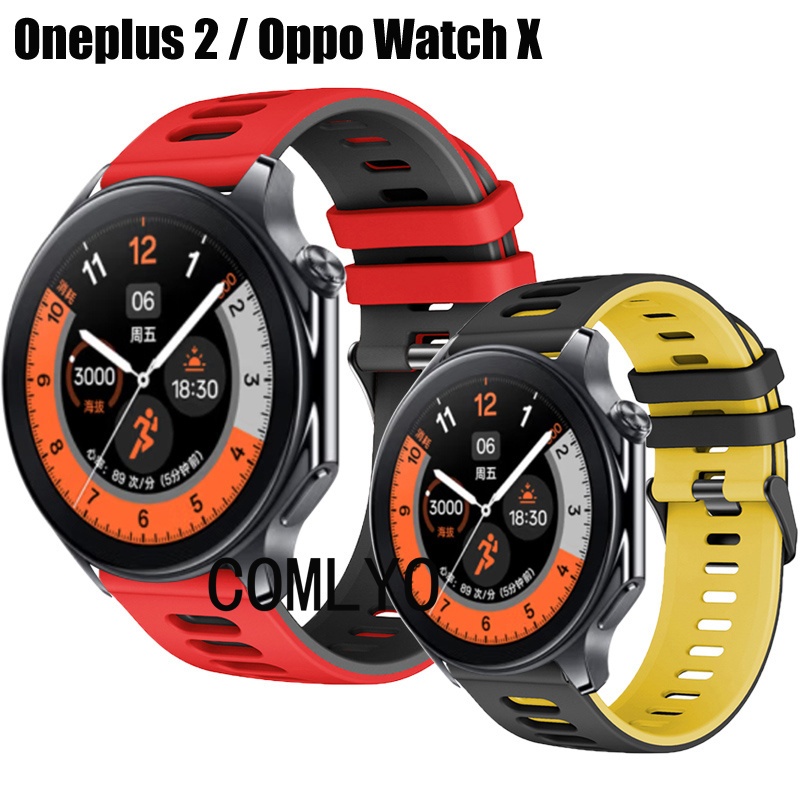 สําหรับ OPPO Watch X / Oneplus Watch 2 สายสมาร์ทวอทช์ ซิลิโคน นิ่ม สายกีฬา สําหรับผู้ชาย ผู้หญิง